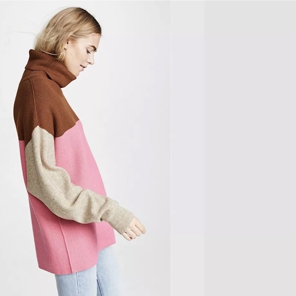 Free People Pink Block Softly Structured Sweater Tunic Size XS - Picture 3 of 9